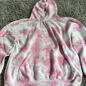 Pink tie dye hoodie
